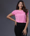 Pleated Chiffon Formal Pink Top